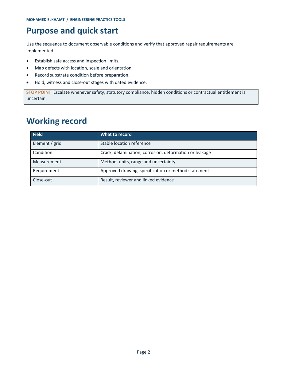 Concrete & Steel Repair Inspection Handbook screenshot 3
