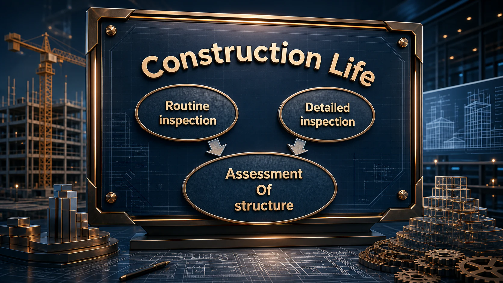 Construction Life Routine inspection Detailed inspection Assessment Of structure